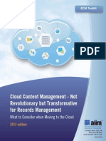 AIIM Cloud Content Management 2012 Toolkit