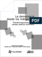 Maria Tereza Zegada, La Democrácia Desde Los Márgenes, Transforamciones Del Campo Político Boliviano