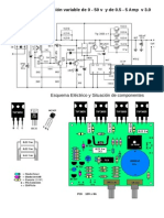 Fuente de Alimentación Variable de 0 - 50 V y de 0.5 - 5 Amp