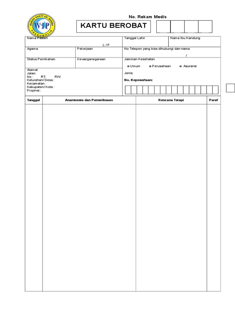 Format Status Rawat Jalan