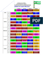 Horario 2015 I.E Ilusión Maticurú 1