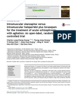 Intramuscular olanzapine versus intramuscular haloperidol plus lorazepam for the treatment of acute schizopfrenia with agitation