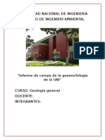 Informe de Campo de La Geomorfología de La UNI