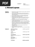 Resume of Michaellayman2005