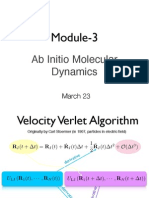 Module-3: Ab Initio Molecular Dynamics