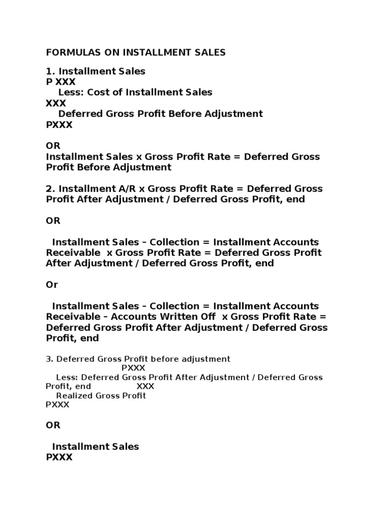 Accounting for Installment Sales | PDF