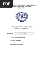 Cloud Computing Lab Record - Annauniv