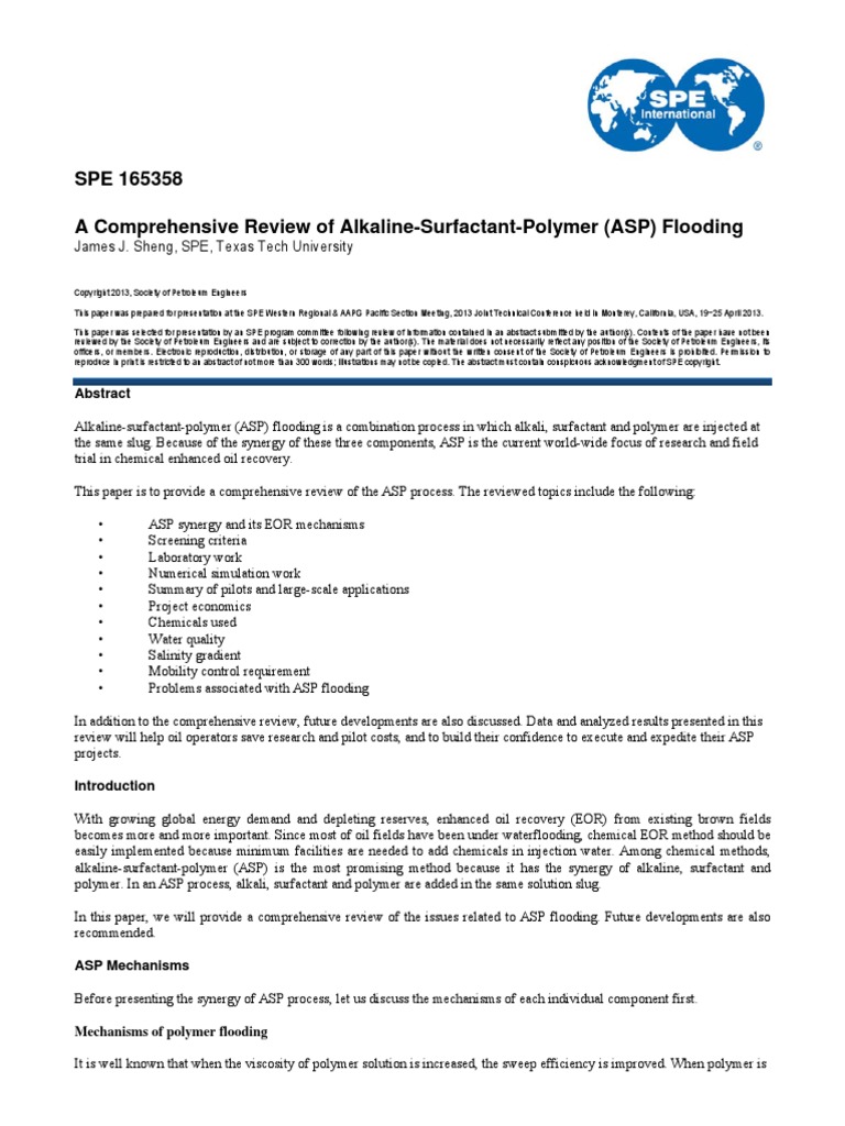 Spe 165358 MS | PDF | Emulsion | Enhanced Oil Recovery
