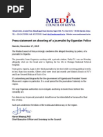 Download Press Statement on Shooting of a Ugandan Journalist by Media Council of Kenya SN290015217 doc pdf