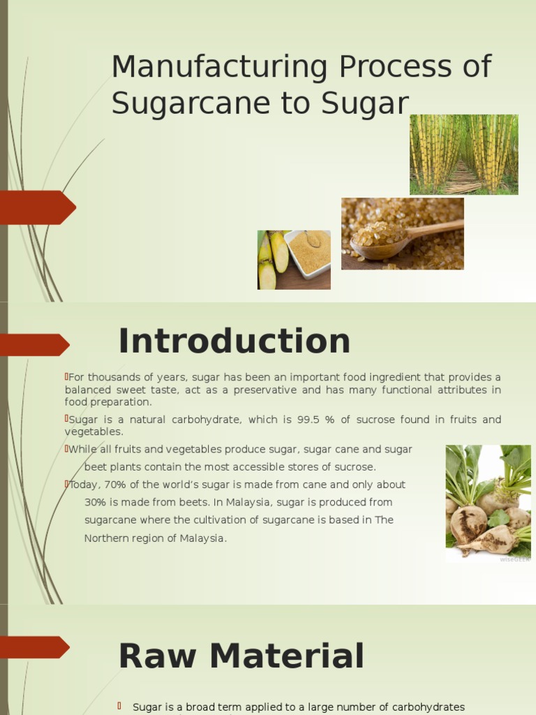 Manufacturing Process of Sugarcane to Sugar Sugarcane Sugar Free