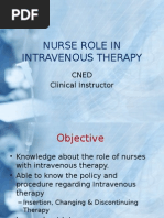 Nurse Role in Intravenous Therapy