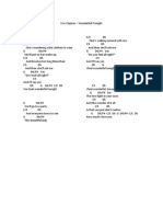 Eric Clapton - Wonderfull Tonight Chords