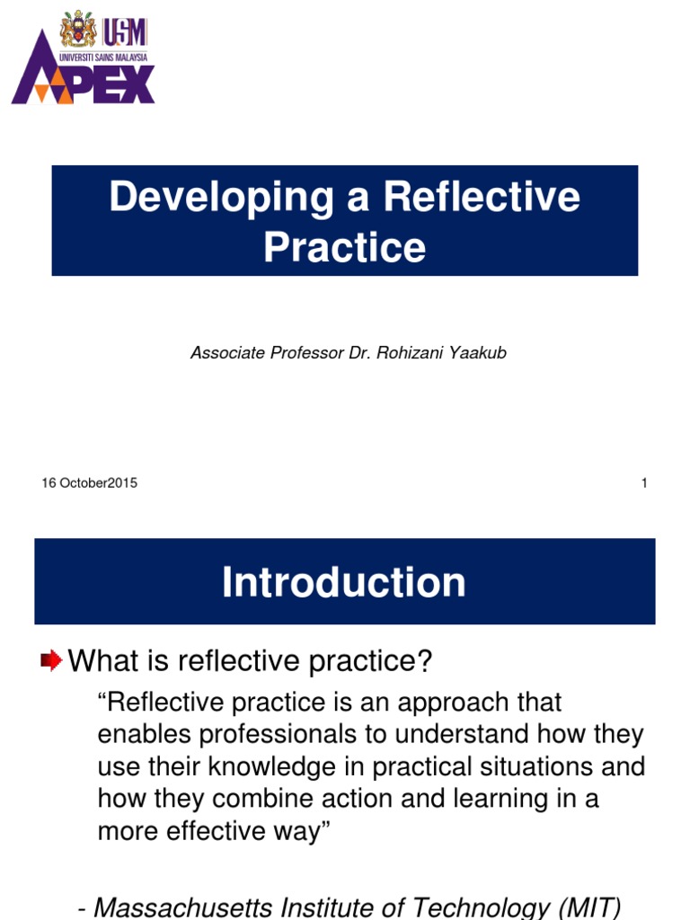 Lecture 6 - Reflective Practice PDF | PDF | Reflective Practice | Teaching