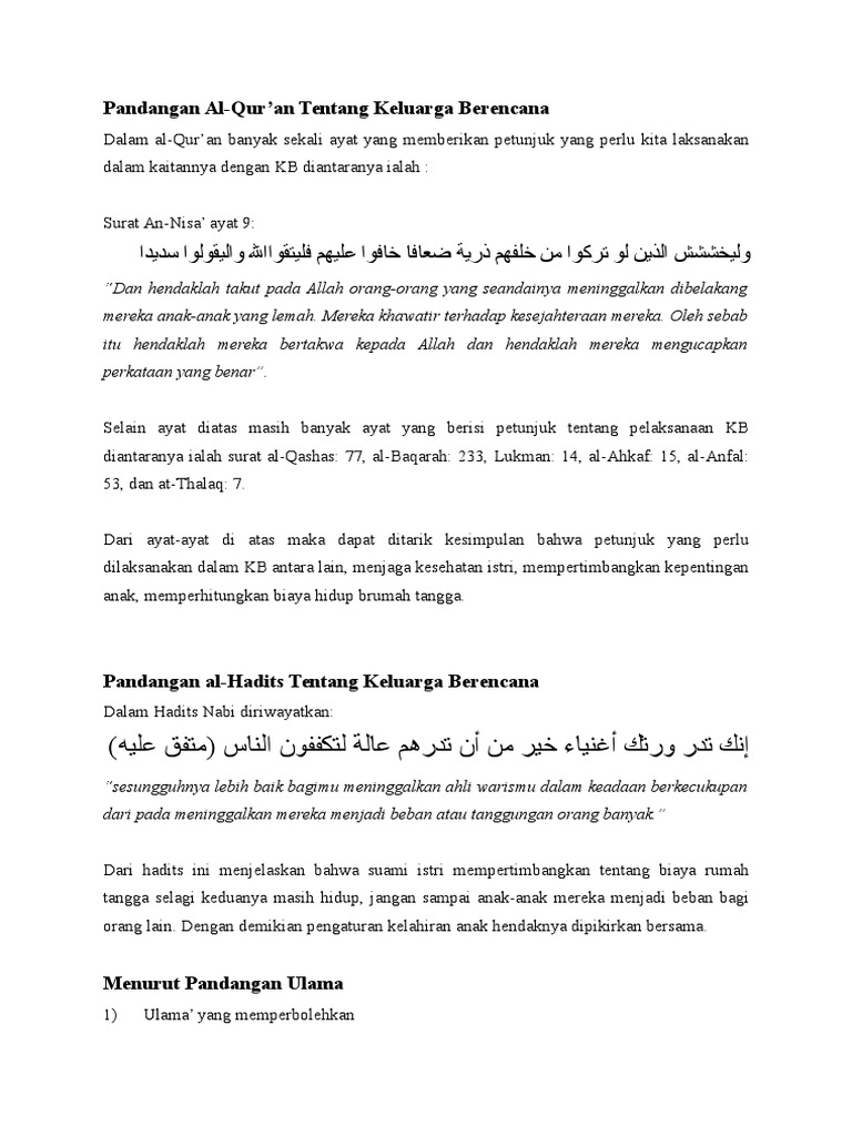 Kb Menurut Pandangan Islam Pdf