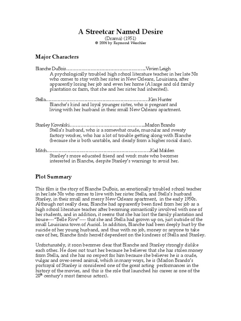 A Streetcar Named Desire PDF