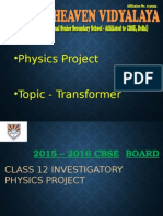 Physics Project - Topic - Transformer