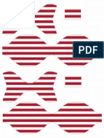 Printable Striped Paper Bow Red(1)