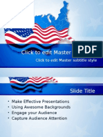 3002 3d Usa Flag Map Powerpoint Template 10298