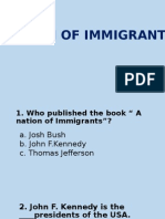 Quiz About Immigrants