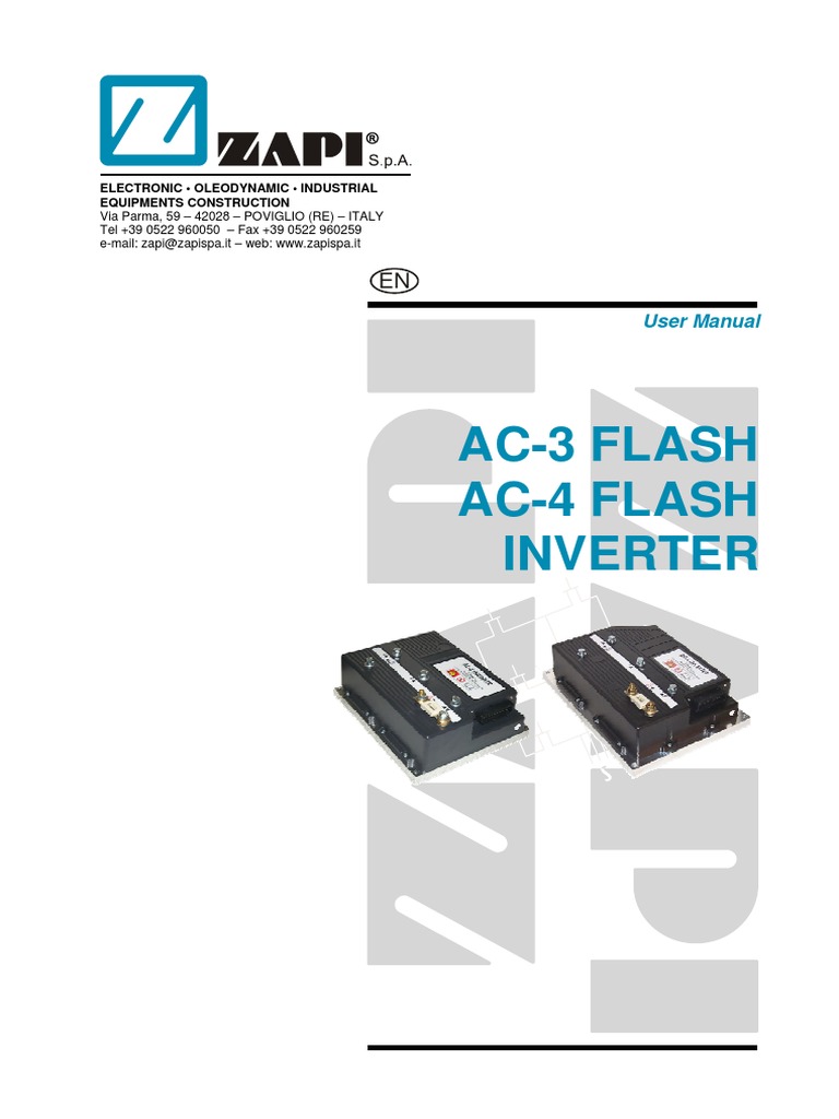ZAPI AC3-AC4 Manual PDF | PDF | Home & Garden | Technology & Engineering
