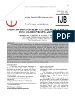 Enhancing Drug Solubility and Oral Bioavailability Using Solid Dispersion PDF