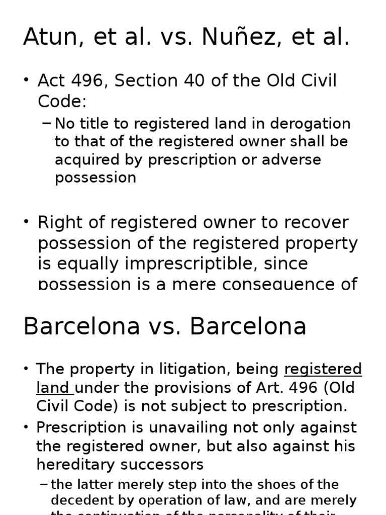 Property Possession Cases | PDF | Politics | Law