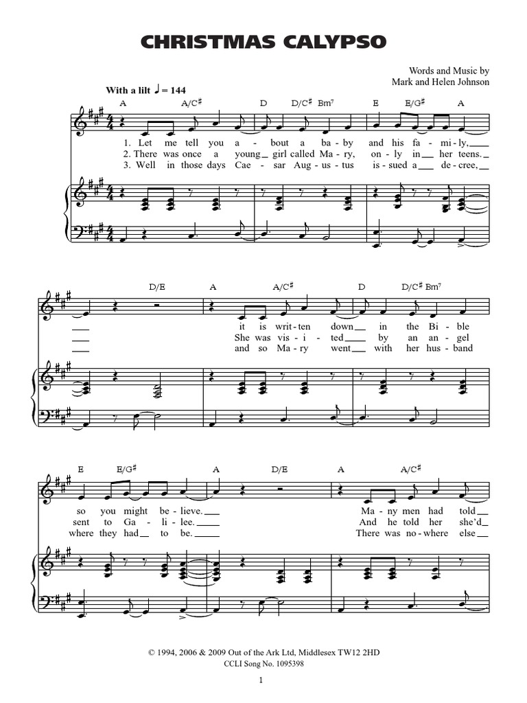 Christmas Calypso Sheet Music