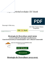 Raport Evolutia CEC Bank 06.05.2014