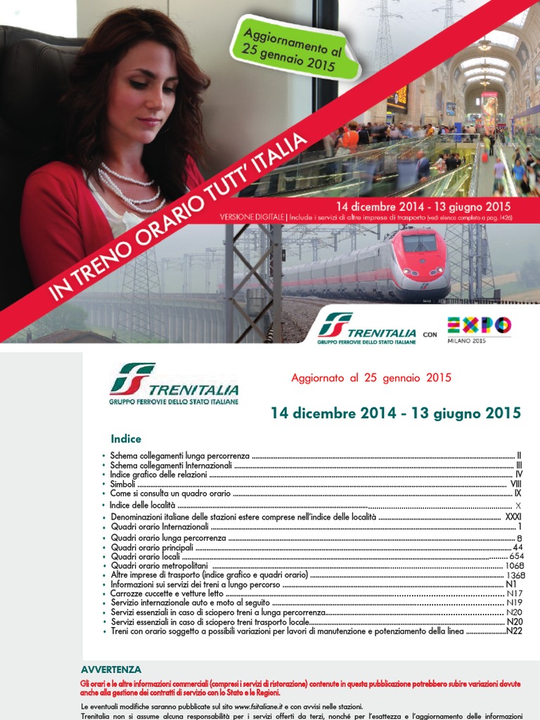 Orario Ferroviario Italiano | PDF, image size:768x1024
