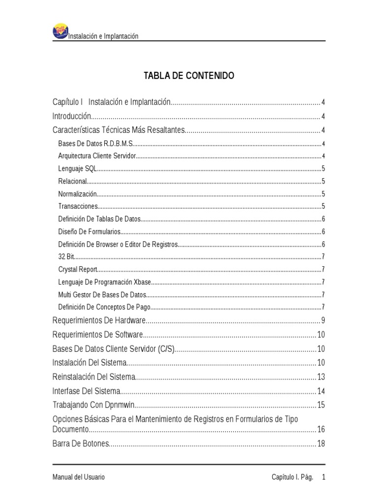 Datapro Manual | PDF | Tabla (base de datos) | Servidor (Computación)
