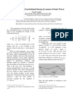 Control of the Gravitational Energy by means of Sonic Waves