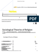 Sociological Theories of Religion