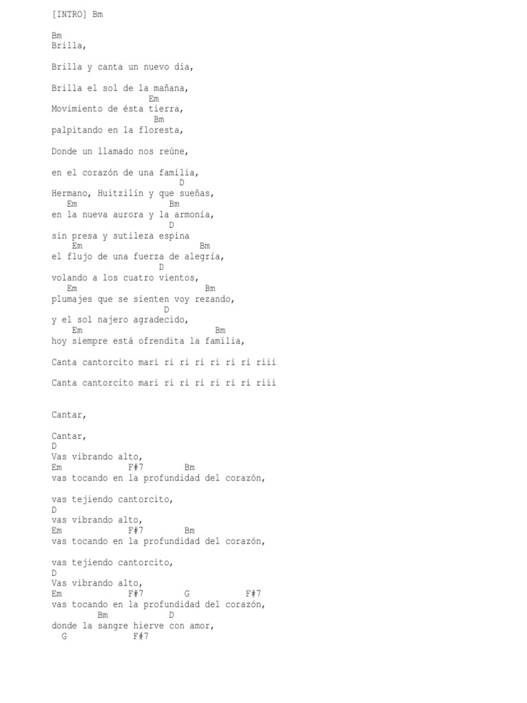 El Sol De La Manana Letra