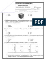 Taller de Geometría 5º (Volumen, Masa, Capacidad y Patrón de Cambio - 4to Periodo)