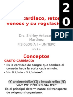 Gasto cardíaco y regulación del retorno venoso