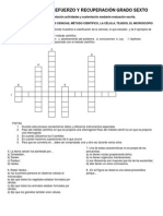 Actividade S de Refuerzo y Recuperación Grado Sexto