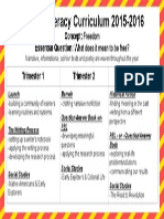 Level 3 Literacy Curriculum 2015-2016