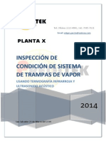 Inspección de trampas de vapor en planta textil usando termografía y ultrasonido