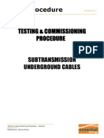 Commissioning Test Procedure Subtransmission Cables