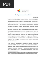 Do Pagamento Em Psicanálise - Elza Macedo