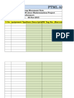 PTML Aims Assets Transfer Form