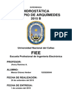 Final - Experiencia 5 - Hidrostática - Principio de Arquímedes