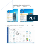 Cara Pembuatan Dokumen Baru Pada Microsoft 2013