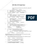 Mba-Cet Sample Paper-1 PDF