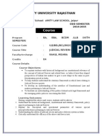 Course Handout: Amity University Rajasthan