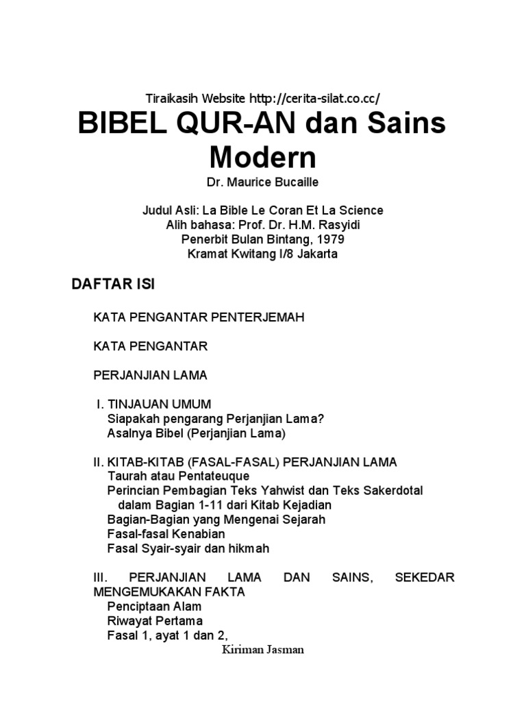 Bibel Quran Dan Sains Modern