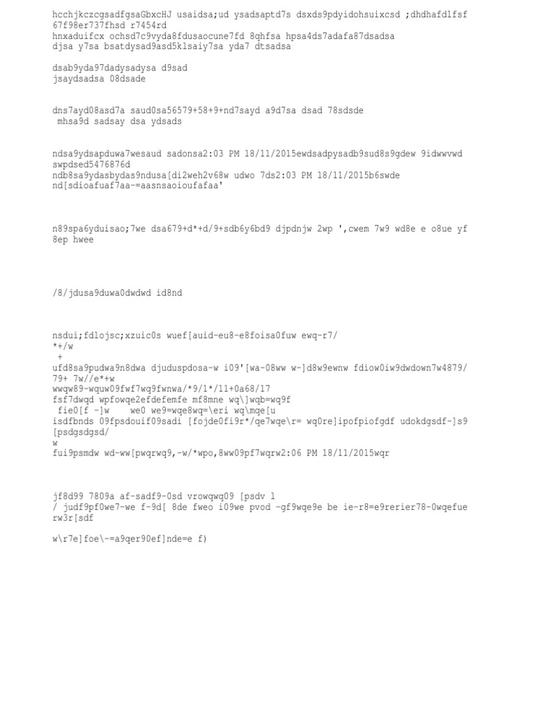 Unreadable Text Sample Analysis | PDF