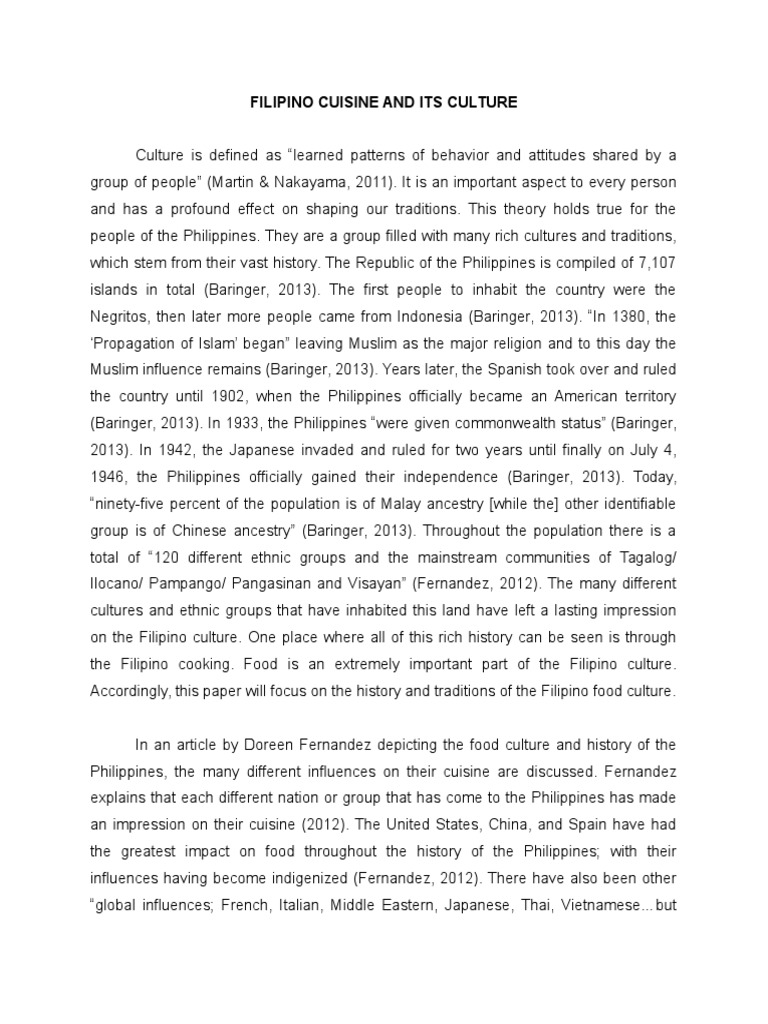 Filipino Cuisine and Its Culture | Download Free PDF | Meal | Philippines