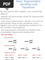 Basic Trig Identities