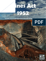 Mines Act - 1952 (MEW)